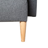 Happy Garden canapé d'angle Convertible ANTONI 3 Places en Tissu Gris. Canapé avec méridienne réversible et Coffre de Rangement.