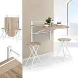 Table en bois à rabat rectangulaire Innovareds Sagittarius, pour la cuisine, la salle à manger, le bureau, le petit déjeuner et ensemble de tabourets pliants en hêtre
