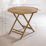 SKLUM Table de Jardin Pliable Ronde en Bambou (Ø90 cm) Lipe Bambou