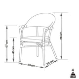 Fauteuil Leon - Polyrotin/Aluminium