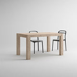 MOBILI FIVER, Table Extensible Cuisine, Iacopo, Chêne Naturel, 140 x 90 x 77 cm, Mélaminé, Made in Italy