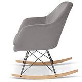 IDMarket - Fauteuil à Bascule Bora Velours Gris
