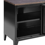 MEUBLE COSY Grand Espace Armoire Métallique, 3 Portes Métal Bureau Armoire, Buffet de Rangement, Meuble Télévision