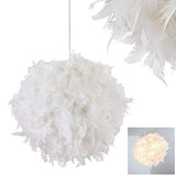 Élégante suspension Skaulo métal/tissu/plastique blanc - Plafonnier pour chambres - Séjour - Salle à manger - Culot E27