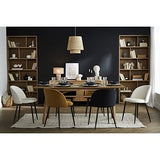 Miliboo Chaises en Tissu Effet Laine bouclée Blanc cassé et métal Noir (Lot de 2) Celeste