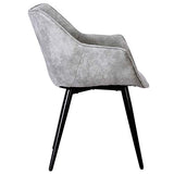 WOLTU 1 X Chaise de Salle à Manger rembourrée en Tissu Scientifique Pieds en métal,Chaise pour Chambre Chaise de Salle de réception,Gris Clair BH99hgr-1