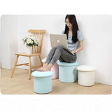 ZMX Banc De Rangement avec Coussin Tabouret Rond Pouf Coffre de Rangement Repose-Pieds,Tabouret Rond en Velours | Pouf Rond | Pouf | Pouf Rond | Banc de Pieds en Plusieurs Couleurs | Design Moderne