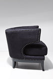 Kare Design Fauteuil Art Déco Velours Noir