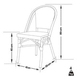 Chaise bistrot JUD en polyrotin