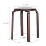 IBUYKE Chaise Salle à Manger/Tabourets de Bar Empilables en Bois Massif Sièges Lisses pour Salon, Cuisine, Bistrot pour Salon, Cuisine, Couleur Noyer 40x33x44cm RF-633