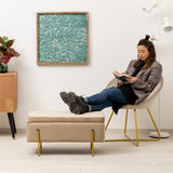 Baroni Home Home Coffre Pliant, Banc de Rangement, Pouf Repose-Pieds Velours Couleur Mesures 80X40X40 cm, Taupe