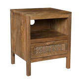 Rendez vous déco Table de Chevet en cannage Tiki