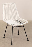 SKLUM Chaise en Rotin Synthétique Gouda Colors Blanc Noir