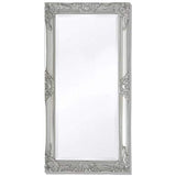 Tidyard Miroir Mural Magnifique pour Salle de Bain/Dressing Style Baroque Argenté 100 X 50 cm