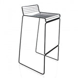 Hee - Tabouret de bar 75 noir/laqué/44x47x86cm/hauteur d'assise: 75cm/pour intérieur et extérieur