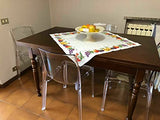 Mar.c.a. Design, Table Extensible, Table Salle à Manger en Bois, Noyer Foncé - Table à Manger Rectangulaire Ouverte 210x80x75H avec 2 Extensions 40cm - Table a Manger Style Art Pauvre, Made in Italy