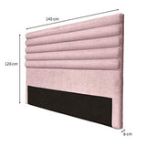 Paris Prix - Tête De Lit Design bombé 140cm Rose