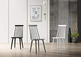 Duhome Chaise Salle à Manger Lot de 2 en Bois laqué Noir Design Retro Chaise scandinave avec Dossier Arrondi modèle Clovis