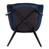 WOLTU BH153bl-1,1 Chaise de Salle à Manger Moderne Chaise de Cuisine en Velours et métal,Bleu