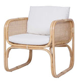 Casa Moro Fauteuil en rotin BIMA avec 2 coussins - Extra large - En rotin naturel - Qualité - Style bohème chic - Fauteuil rétro - Pour jardin, terrasse, salle à manger - CF2221