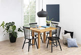 AC Design Furniture Susanne Chaises de Salle à Manger, Bois, Noir, L: 48 x l: 48,5 x H: 86 cm