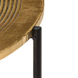 vidaXL 2X Tables MDF Recouvert de Laiton Table d'Appoint Table Basse Salon