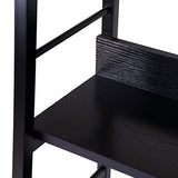 Homcom Étagère bibliothèque Style Industriel incliné 5 Niveaux 70L x 35l x 150H cm Noir