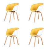 Un lot de quatre chaises de salle à manger de style scandinave rétro avec pieds en métal, adaptées pour le salon, la chambre à coucher, une salle de jeux