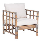 Tousmesmeubles Fauteuil en rotin avec Coussin - PUREZA - L 67 x l 73 x H 64 - Neuf