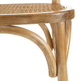 Tousmesmeubles Duo de Chaises Bois Naturel/Cannage - Brett - L 44 x l 41 x H 86 - Neuf