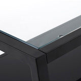 LF - Table basse Grennhill carré 80 x 80 cm métal et verre