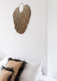 Coussin carré en Raphia - Noir Naturel - L