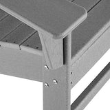 TecTake 800814 Chaise de Jardin Extérieur Design Adirondack Forme Ergonomique Résistant aux Intempéries Charge Max. 120 Kg – Diverses Couleurs (Gris)