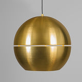 QAZQA Rétro Suspension/Lustre/Luminaire/Lumiere/Éclairage rétro or 40 cm - Slice Aluminium Doré Rond/Globe E27 Max. 1 x 60 Watt/intérieur/Salon/Cuisine