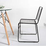KOSMI.FR - Lot de 2 Chaises Noires Mates métal à barreaux Style Industriel FRIOUL