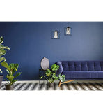 Light-Home Hella Cage Abat Jour Suspension Luminaire Lustre - Moderne Abat Jour Plafond pour Chambre Salon et Cuisine - en Metal et Verre - À 1 Lumières - Graphite - Long