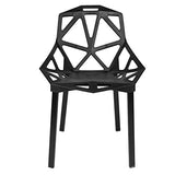 Zoternen Chaises de Salle à Manger Chaise Creuse Créatif Chaise de Café Ergonomique Chaise Jardin Décoration pour Maison Jardin Bureau Salon Café Bar, Noir