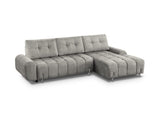 mb-moebel Canapé d'angle Droit/Gauche en lit Convertible avec Coffre 4 Places - Pieds en Métal, en Tissu - Salon & séjour - 290cmx172cmx96cm - Coraline (Droit, Cappuccino)