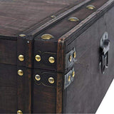 vidaXL Bois Massif Table Basse Coffre de Rangement Banc d'Entrée Couloir
