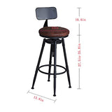 FinukGo Lot de 2 Tabourets de Bar, Hauteur réglable,Assise rembourrée en Cuir, Pivotant, pour Cuisine, Bar