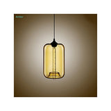 HomeLava Lustre Suspension en Verre E27 70W Lampe Abat-jour H34cm Luminaire Moderne Décoration, pour Salle,Cuisine,Salon,Chambre d'enfant (Café)