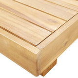 Goliraya Table Basse Bois d'Acacia Solide et Durable Style Vintage 100x60x25 cm