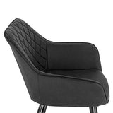 WOLTU BH231an-1,1 Chaise de Salle à Manger Moderne Chaise de Cuisine en Tissu Scientifique et métal,Anthracite