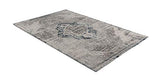 LIFA LIVING Tapis en Laine synthétique, Tapis de Style Vintage, Tapis de Salon et de Chambre à Coucher, Disponible en Beige & Bleu Fonce, 160 x 230 cm