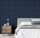 Arthouse Papier peint bleu marine délavé - Effet imitation lambris - Effet grain de bois visible - Facile à installer - À coller sur un mur ou une pièce entière - Très tendance - 909601