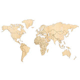 Giallobus - Carte du Monde - DÉCORATION Murale en Bois en Bois DE FRÊNE - 190X105 CM