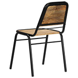 vidaXL 2X Bois de Manguier Chaise de Salle à Manger Chaise à Manger Cuisine