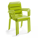 Oviala Palavas - Fauteuil de Jardin en métal Vert Cactus