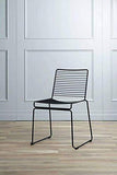 KOSMI.FR - Lot de 2 Chaises Noires Mates métal à barreaux Style Industriel FRIOUL