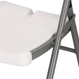 SKYLANTERN Lot 4 Chaise Pliable Blanches 44x46x50 cm - 4X Chaise Pliante Noire Robuste - Lot de 4 Chaise Pliante Confortable Pratique pour Jardin, Mariage, Camping
